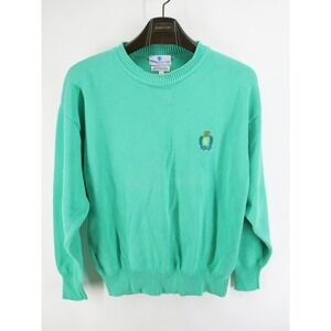 ENGLISH SPORTS SHOP Bermuda 100% Cotton Green Crewneck Pullover Sweater SZ M